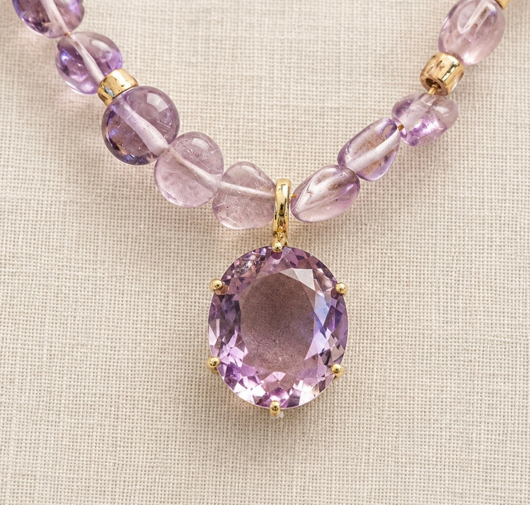 Amethyst and Pearl Necklace