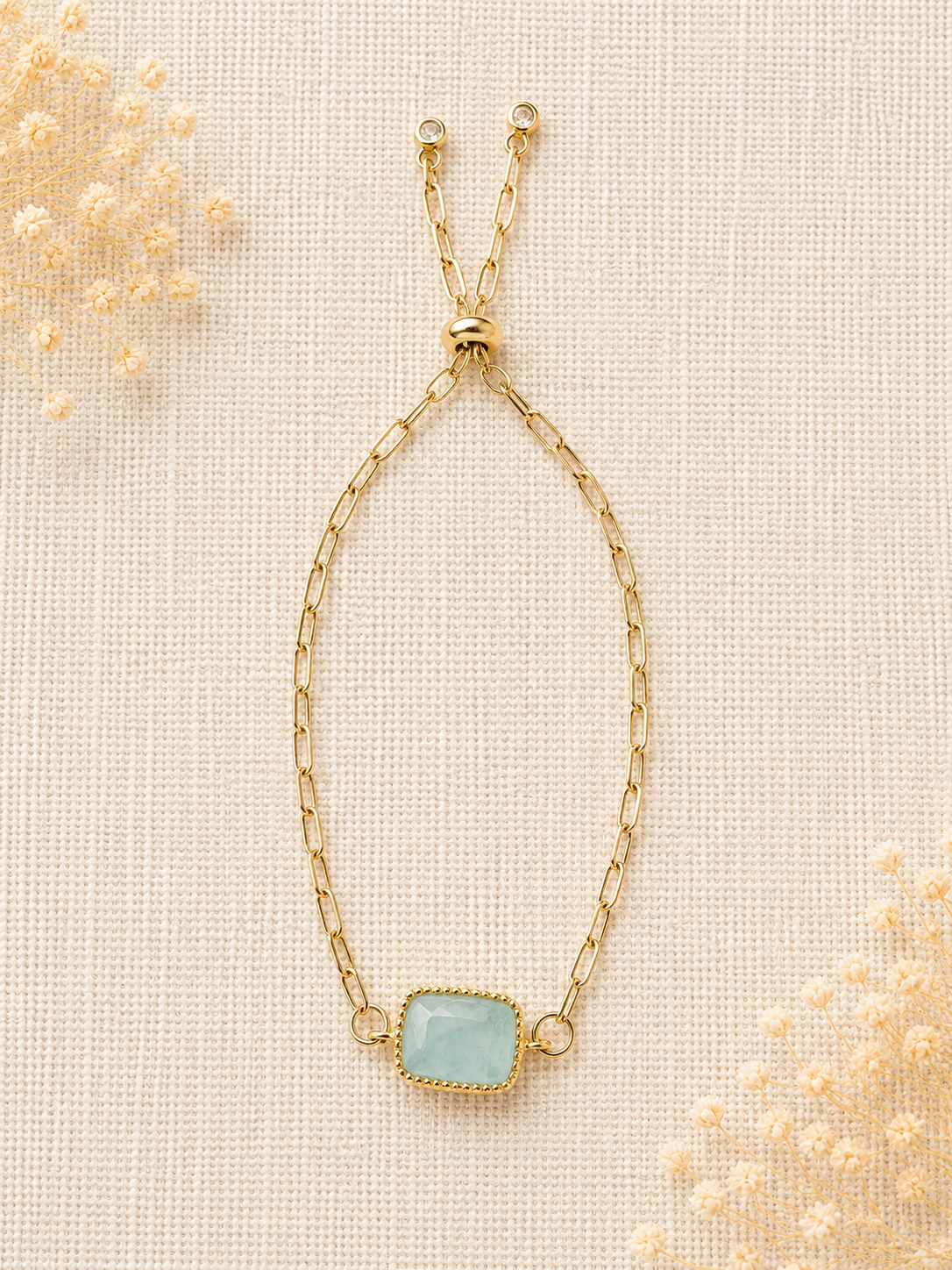 Aquamarine Slider Bracelet