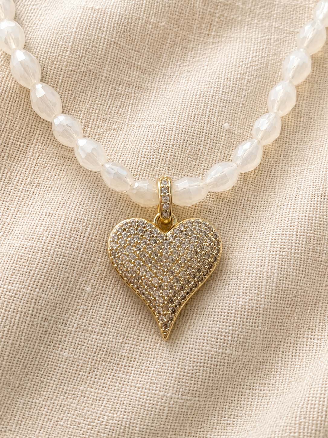 Crystal Heart Pendant Necklace