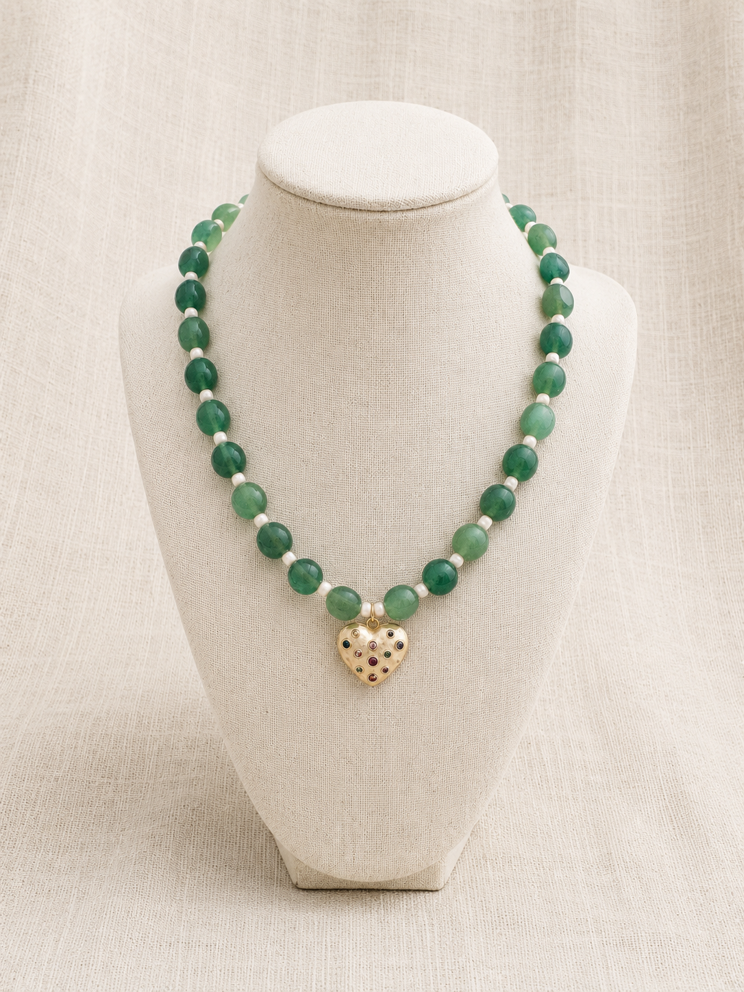 Aventurine Heart Necklace