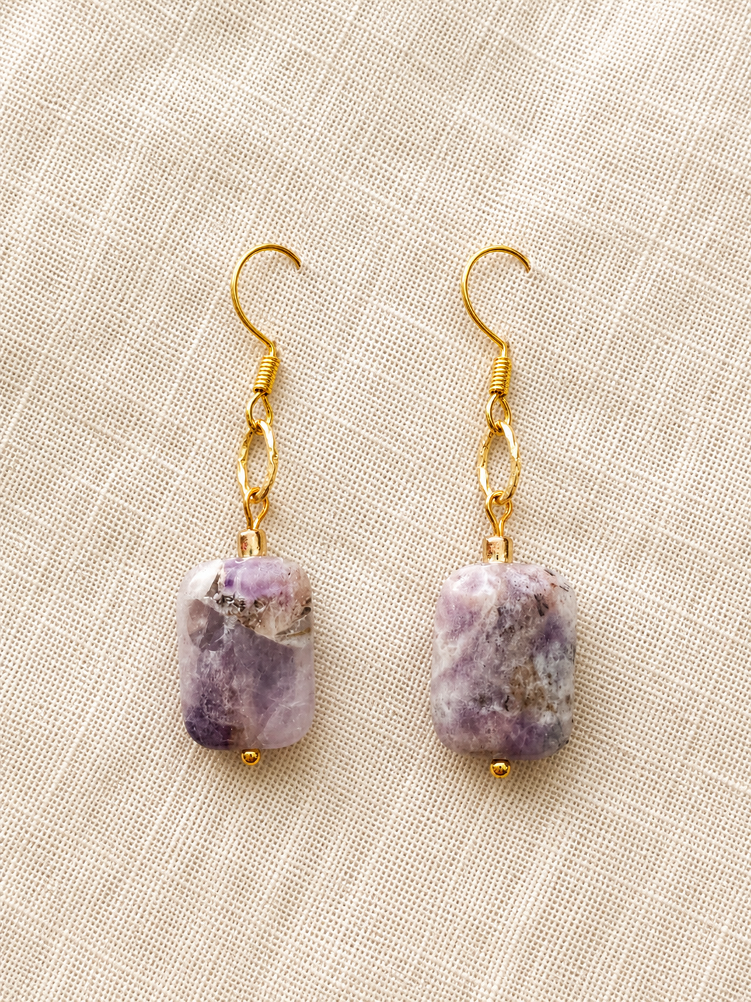 Faceted Amethyst Dangle Earrings