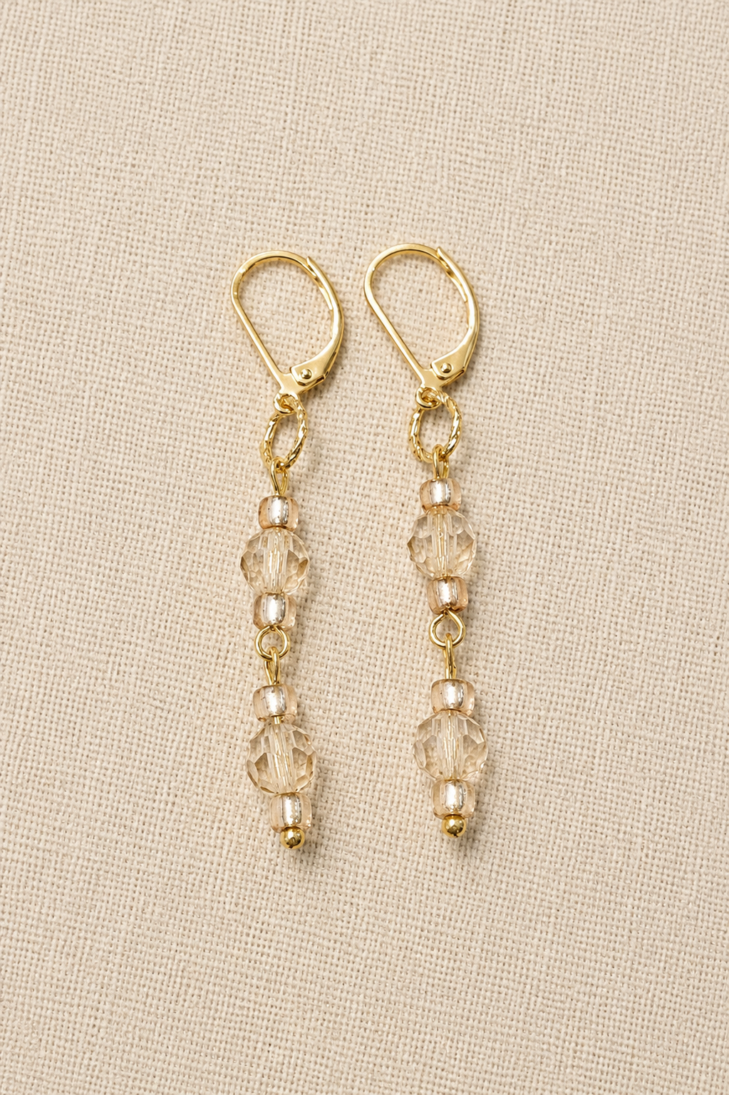 Double Preciosa Crystal and Matsuno Glass Earrings