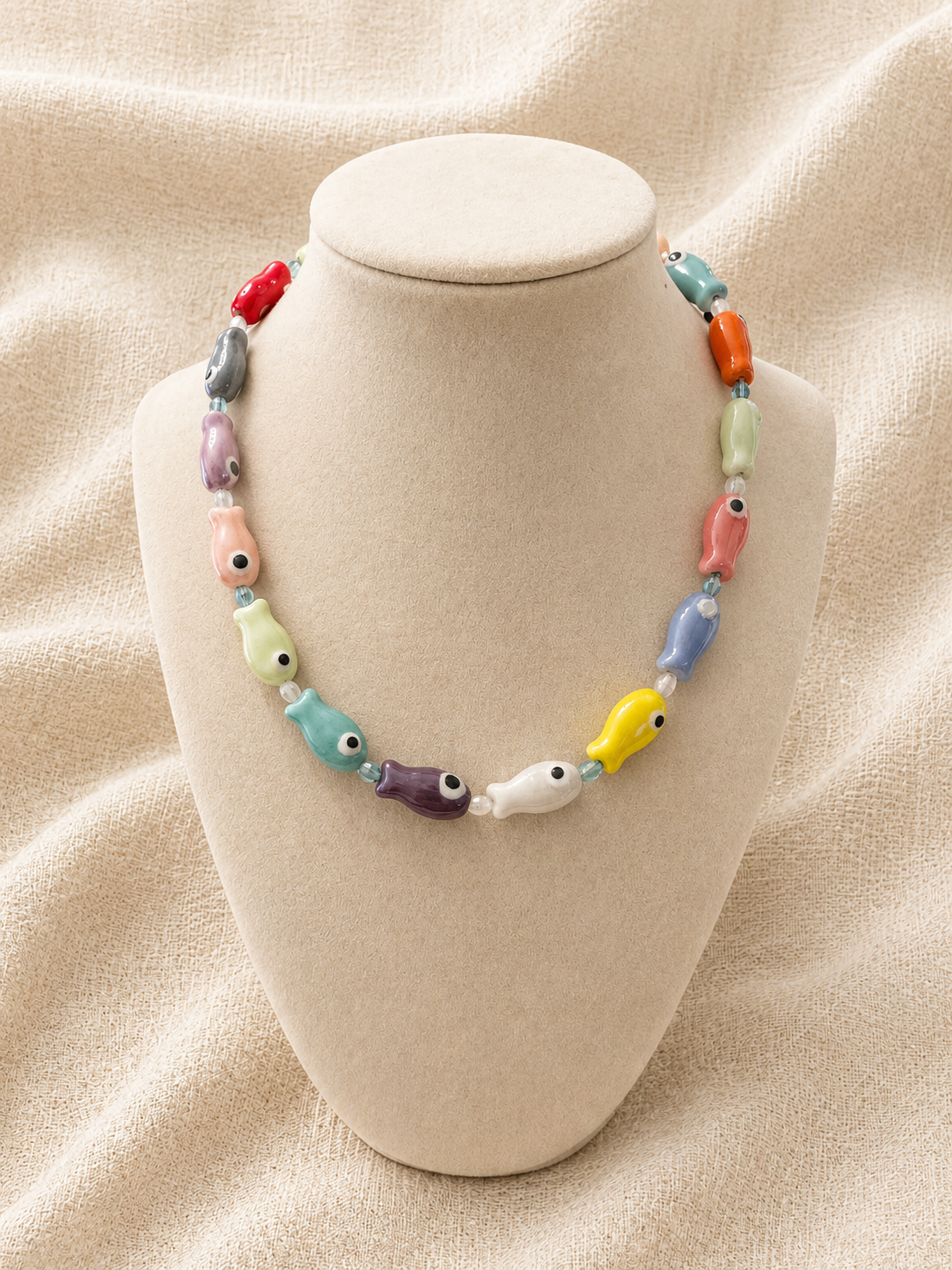 Ceramic Swimming Fish Necklace