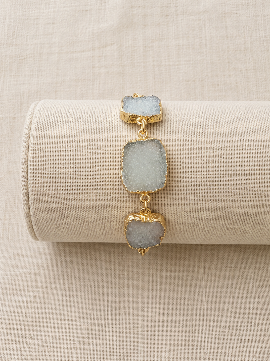 Triple Druzy Slider Bracelet