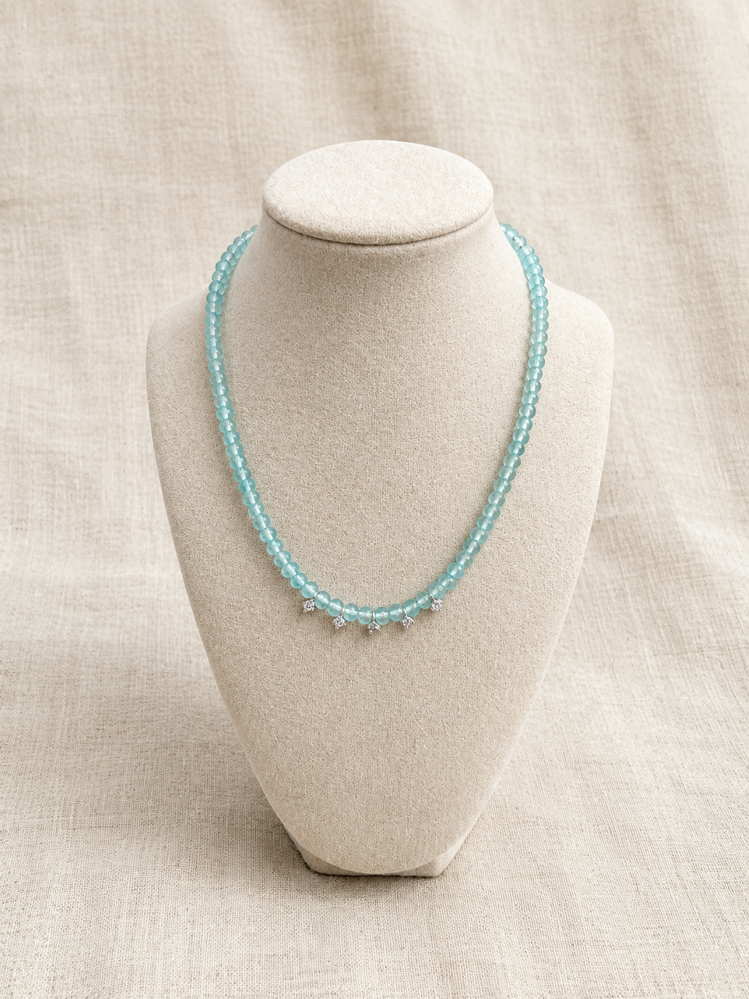 Faceted Blue Topaz Necklace