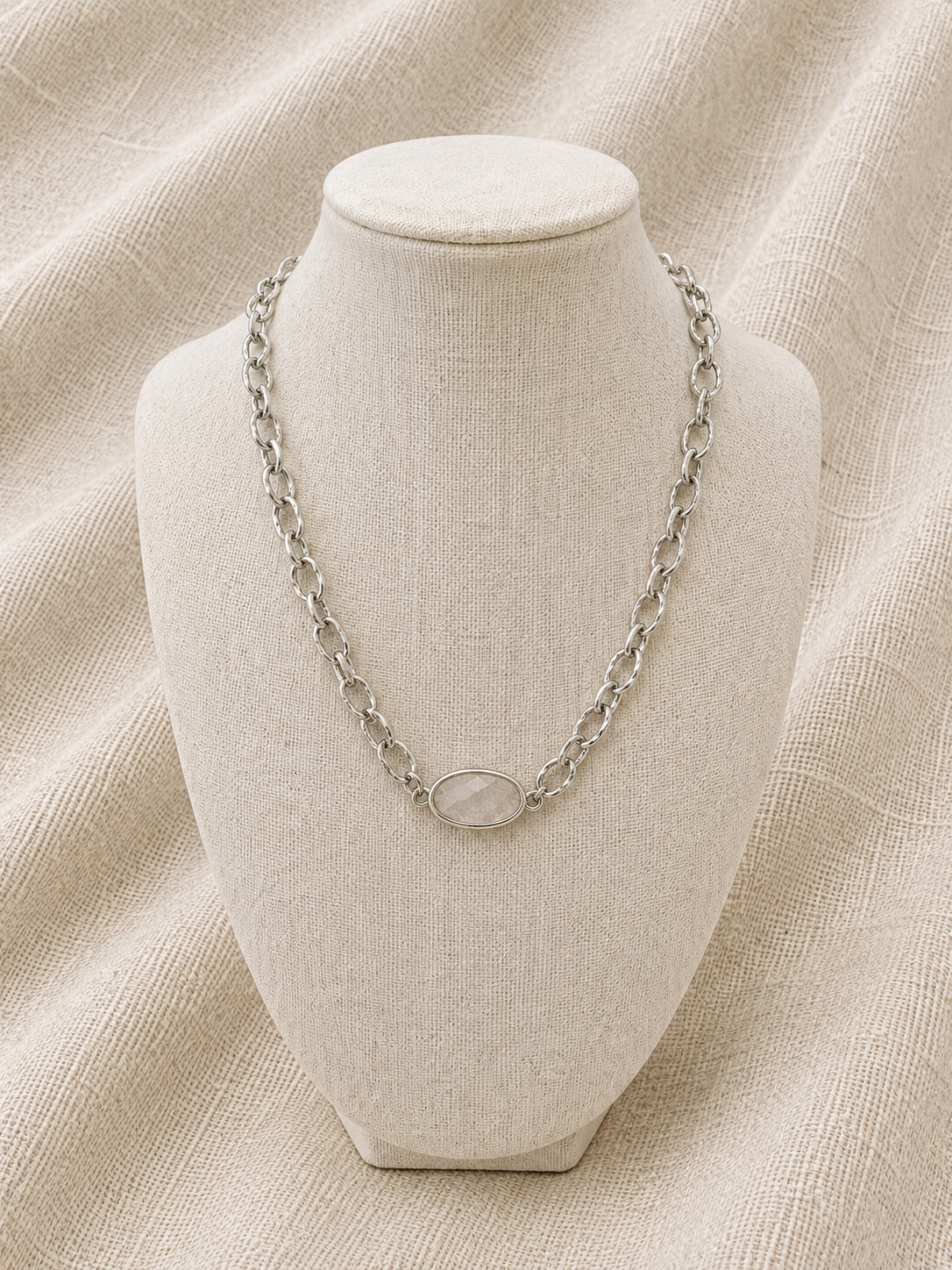 Rose Quartz Chunky Cable Chain