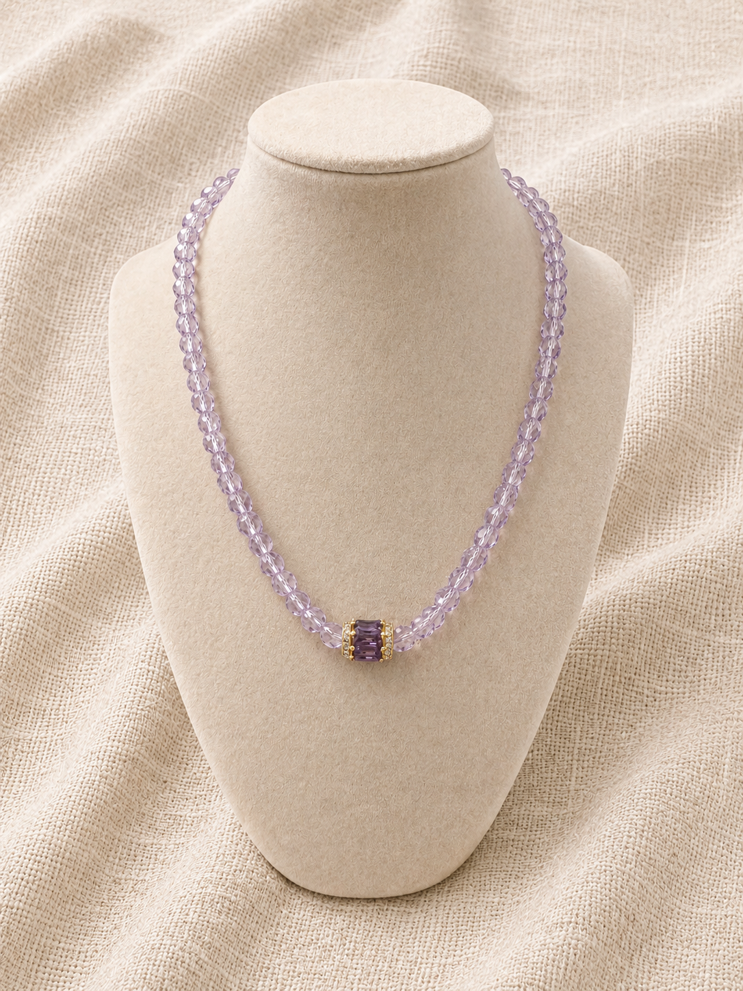 Purple Crystal Accent Necklace