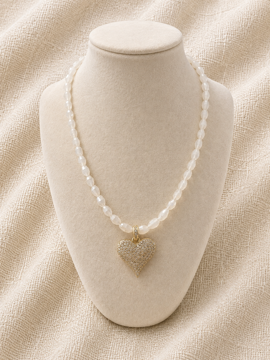 Crystal Heart Pendant Necklace