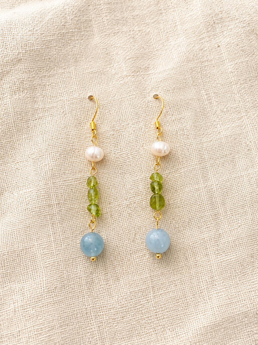 Gemstone Dangle Earrings