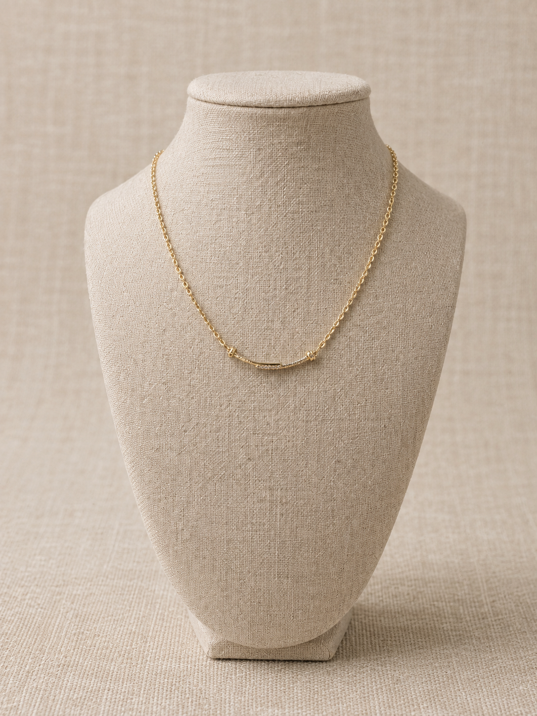 Curved Double Nail Necklace