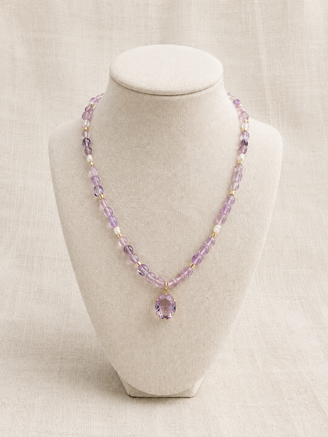 Amethyst and Pearl Necklace