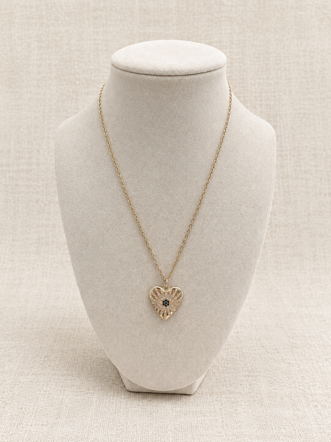 Evil Eye Heart Necklace