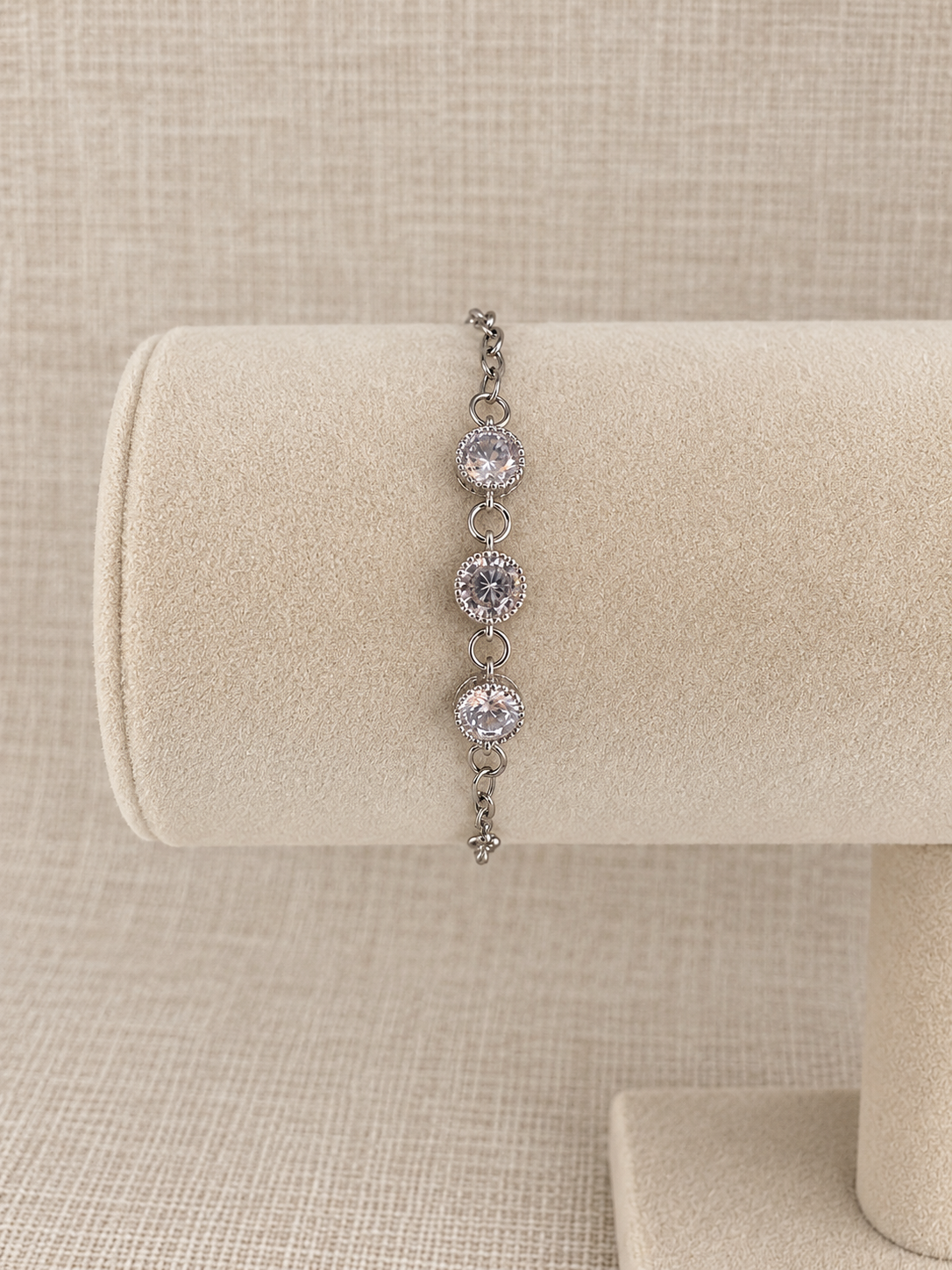 Triple Crystal Slider Bracelet