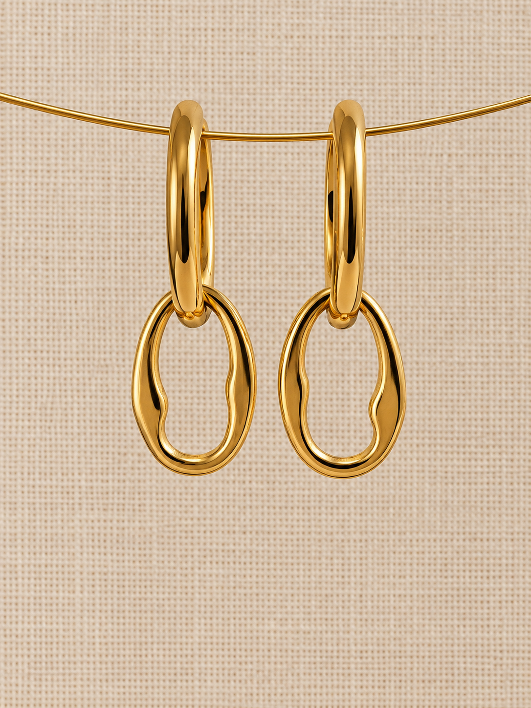 Gold Interlock Earrings